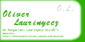 oliver laurinyecz business card